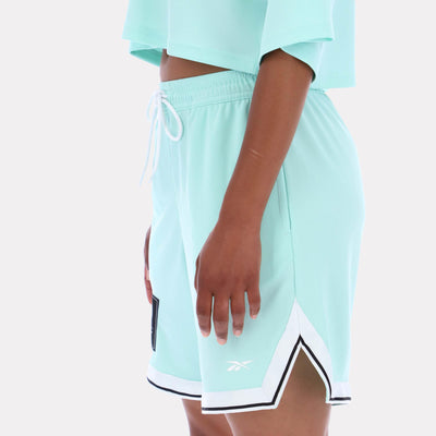Reebok Apparel Women Basketball Ready Shorts GLITCH AQUA