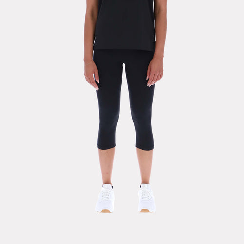Reebok Apparel Women Core Capri High-Rise Leggings BLACK