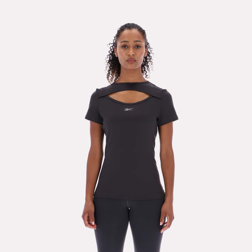 Reebok Apparel Women RBK-Lab Vented Outdoor T-Shirt WASHED BLACK
