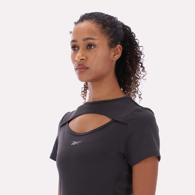 Reebok Apparel Women RBK-Lab Vented Outdoor T-Shirt WASHED BLACK