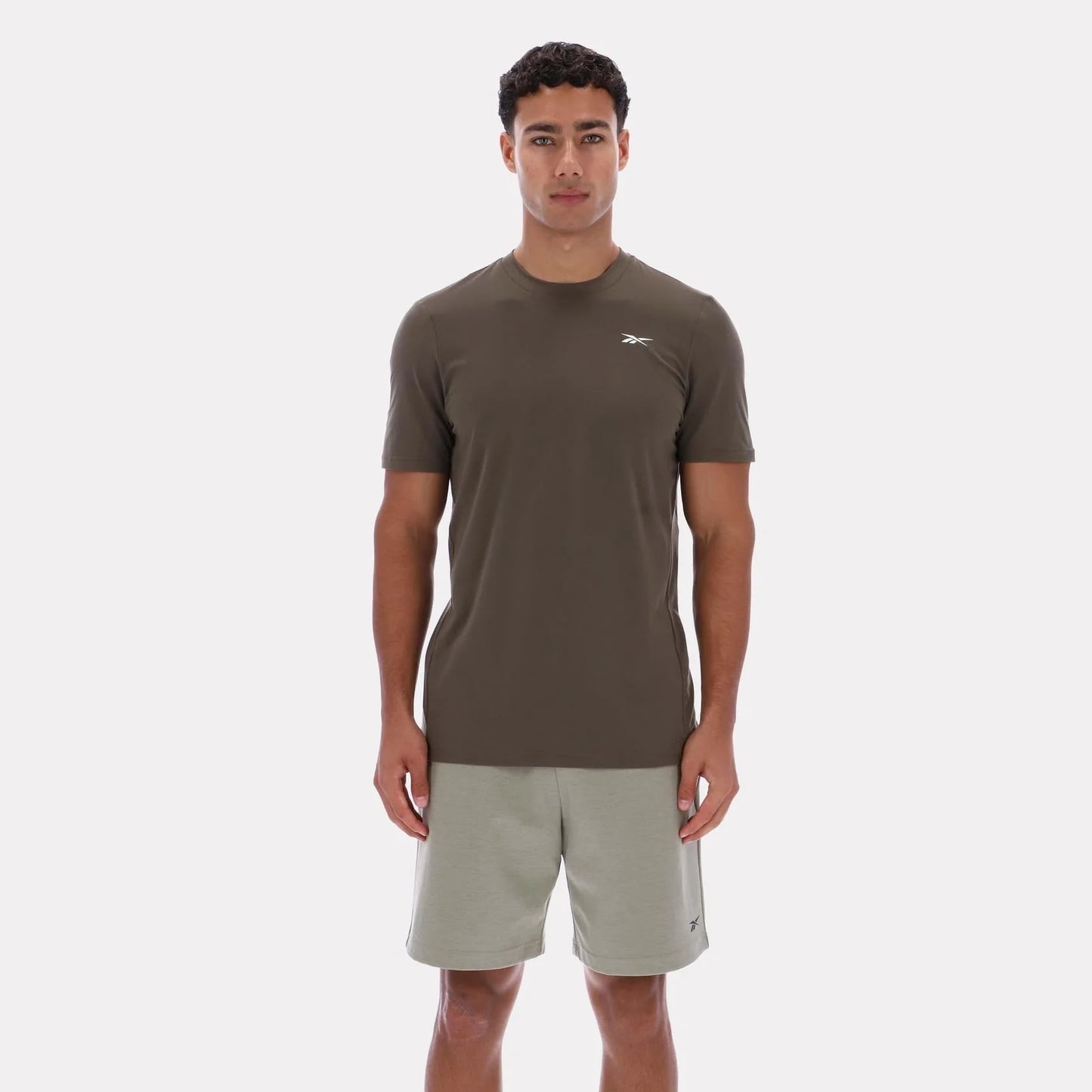 REEBOK APPAREL MEN Core Move T-Shirt CAMPUS BROWN
