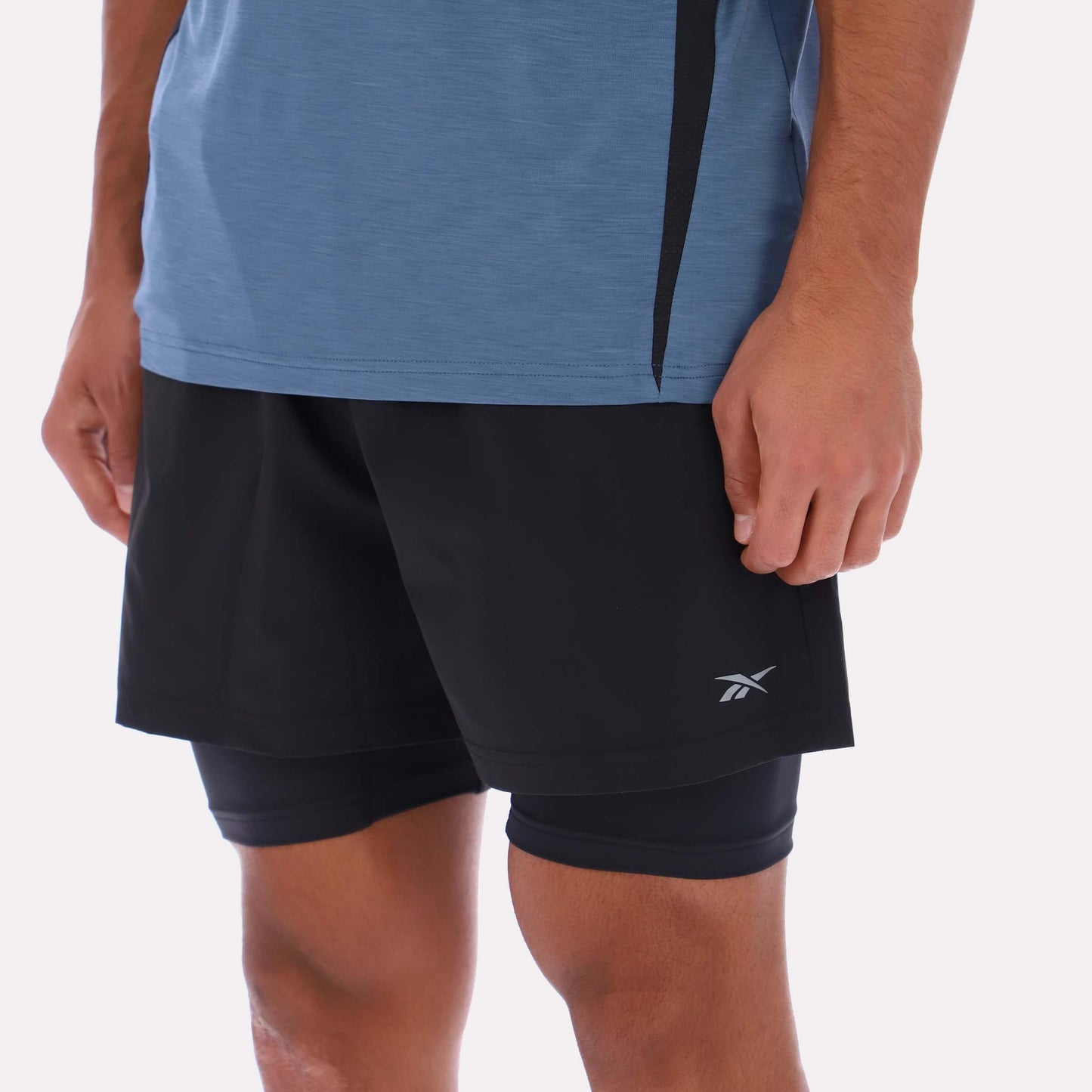 Reebok Apparel Men 2-in-1 RBK-DRY Training Shorts BLACK