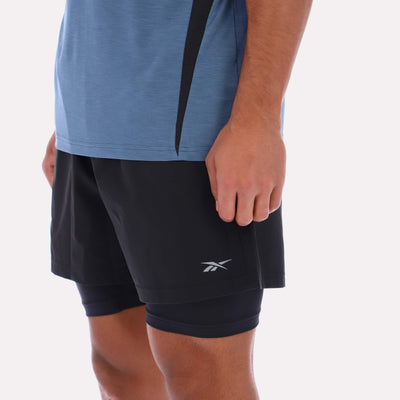 Reebok Apparel Men 2-in-1 RBK-DRY Training Shorts BLACK