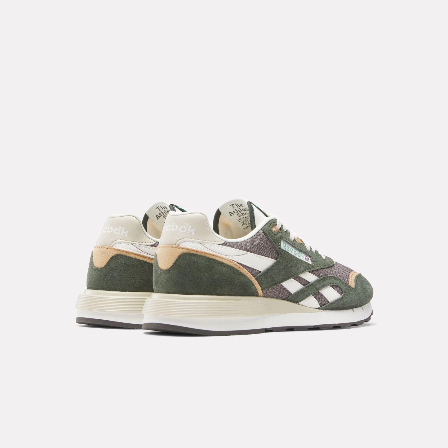 Reebok Footwear Men Classic Nylon 89 Shoes GRIT GREEN/TREK GREY/CHALK