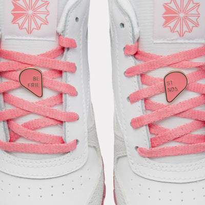 Reebok Footwear Kids Classic Leather Shoes - Grade School WHITE/MOON/PASSIONPINK