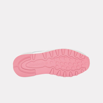 Reebok Footwear Kids Classic Leather Shoes - Grade School WHITE/MOON/PASSIONPINK