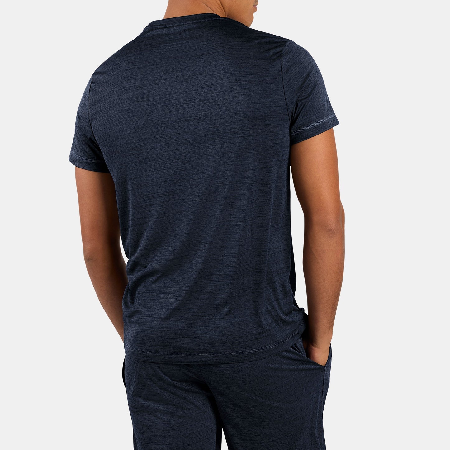 REEBOK APPAREL MEN ID Train Melange Tech Tee VECTOR NAVY