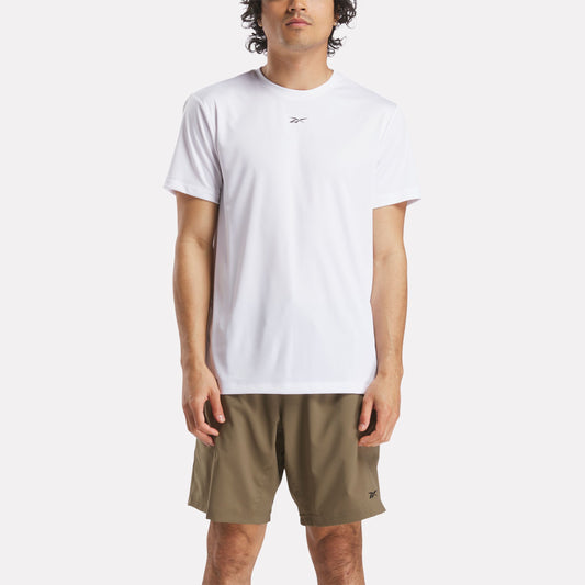 REEBOK APPAREL MEN Training Short Sleeve Tech T-Shirt WHITE