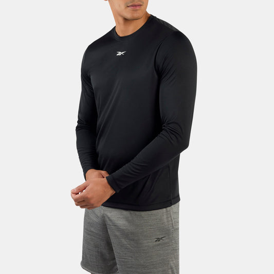 REEBOK APPAREL MEN ID Train Long Sleeve Tech Tee BLACK