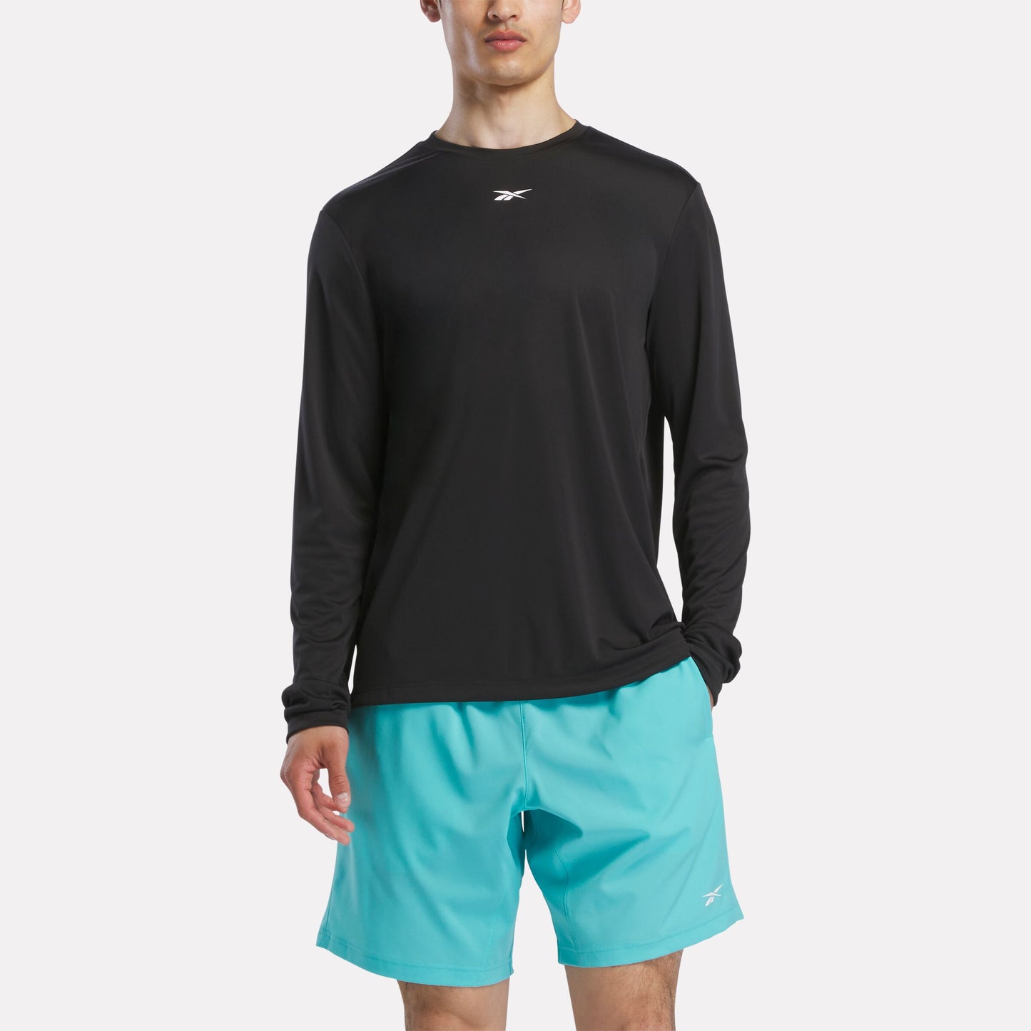 REEBOK APPAREL MEN ID Train Long Sleeve Tech Tee BLACK