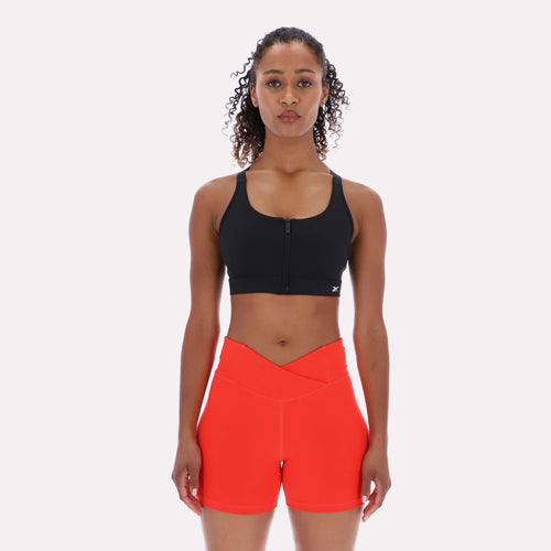 Reebok Apparel Women Lux Front-Zip High Impact Bra BLACK