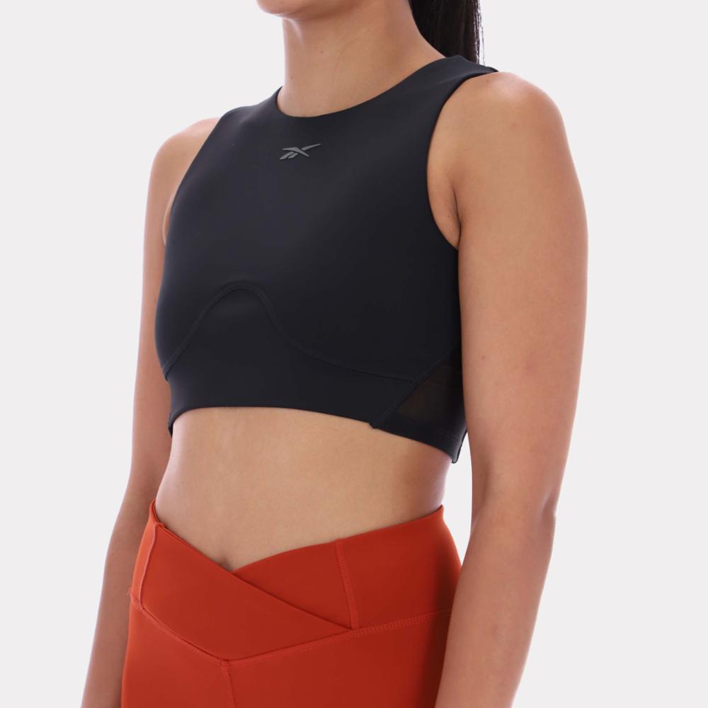Reebok Apparel Women Lux Contour Crop Top BLACK
