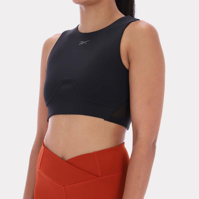 Reebok Apparel Women Lux Contour Crop Top BLACK