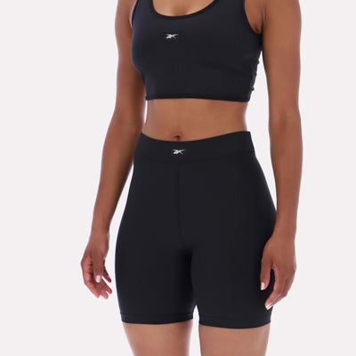 Reebok Apparel Women Rib Bike Shorts BLACK