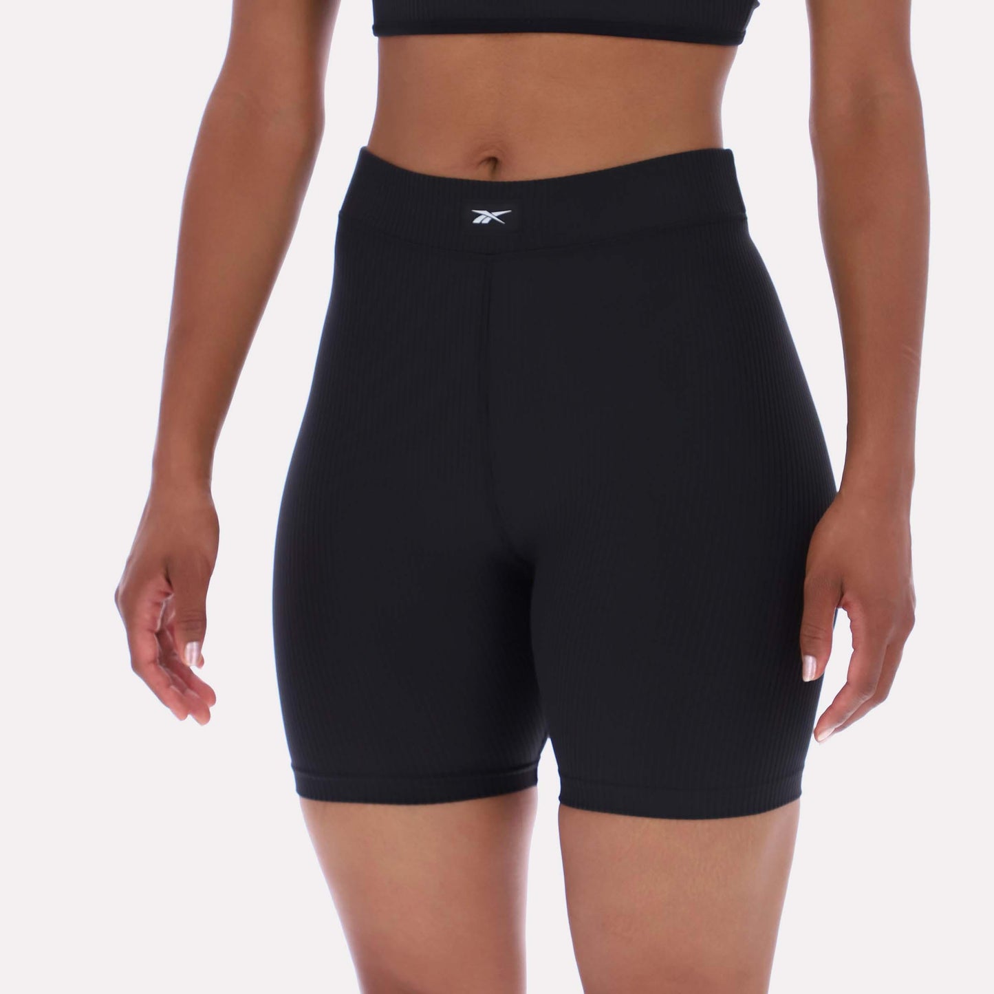 Reebok Apparel Women Rib Bike Shorts BLACK