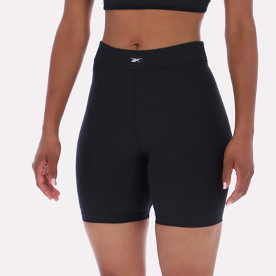 Reebok Apparel Women Rib Bike Shorts BLACK