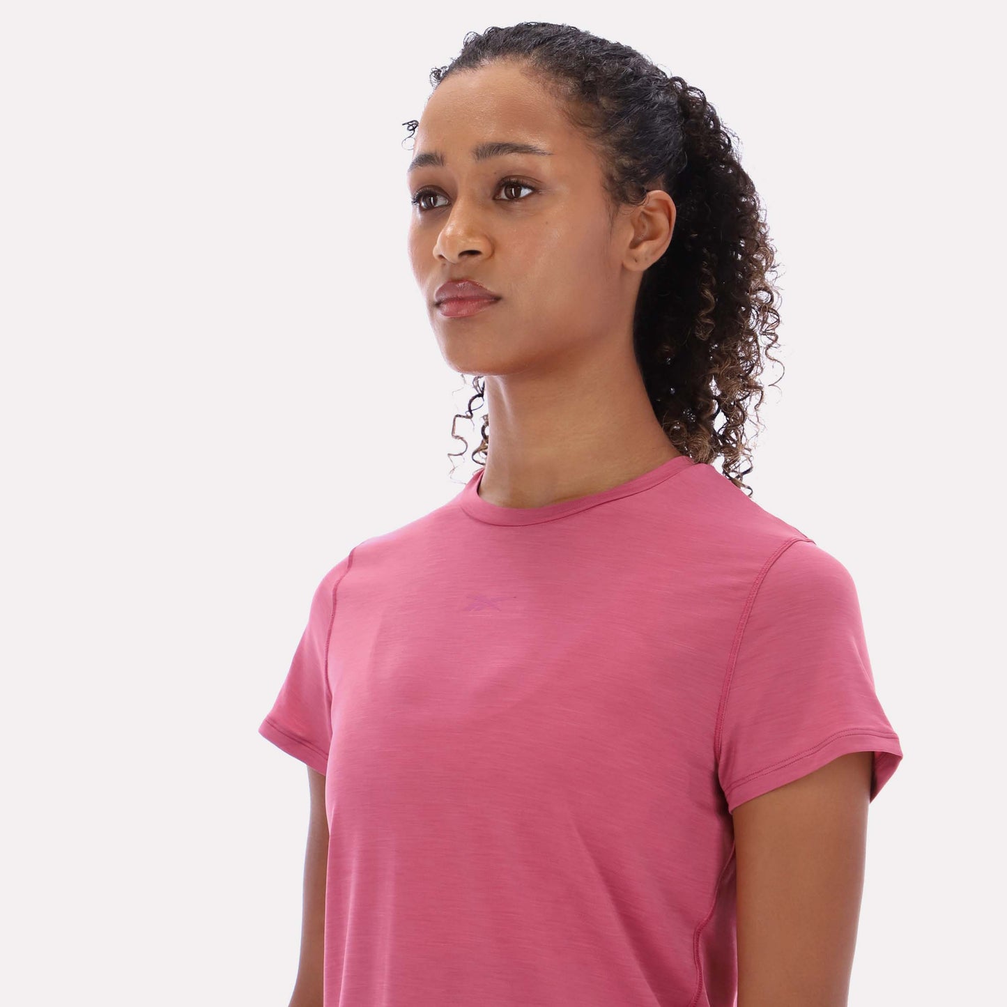 REEBOK APPAREL WOMEN RBK-CHILL Athletic T-Shirt STUDIO PINK