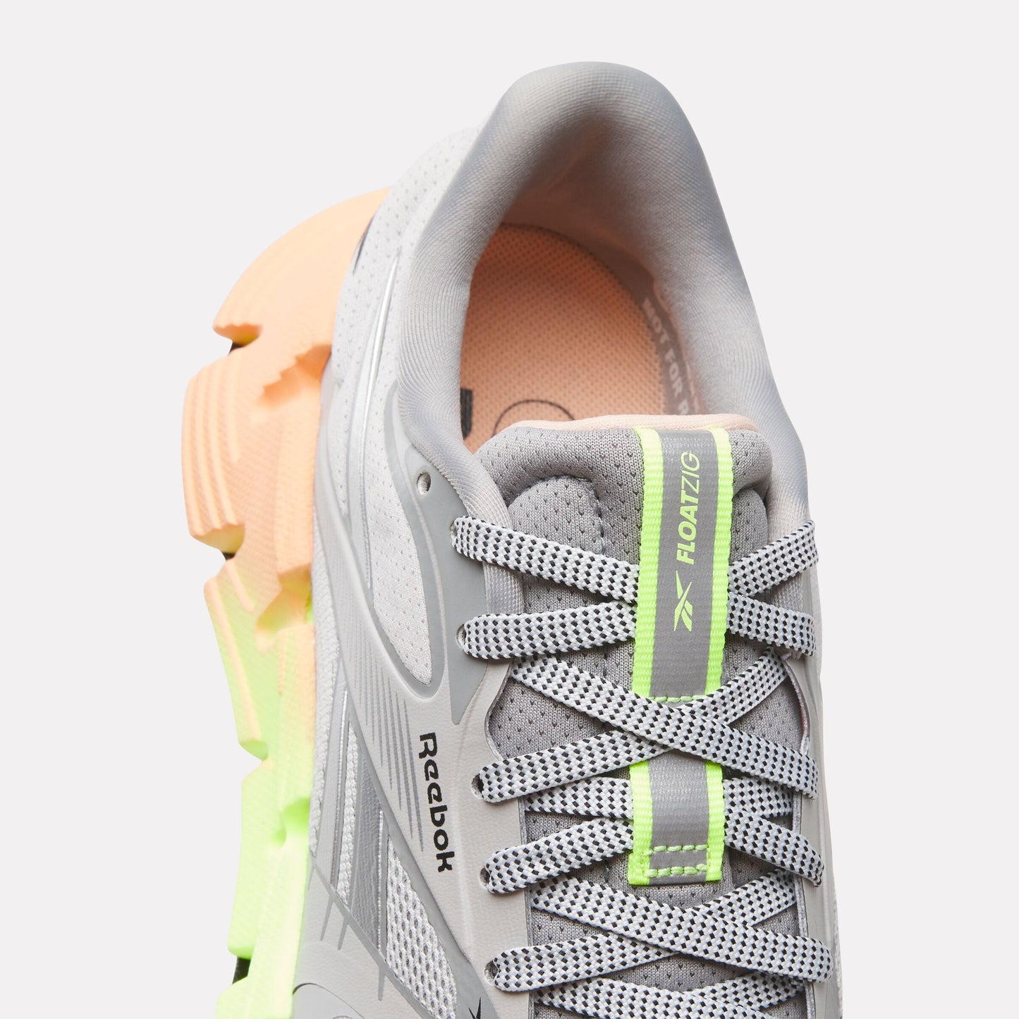 REEBOK FOOTWEAR WOMEN FloatZig 2 Running Shoes GREY/DIGITAL LIME