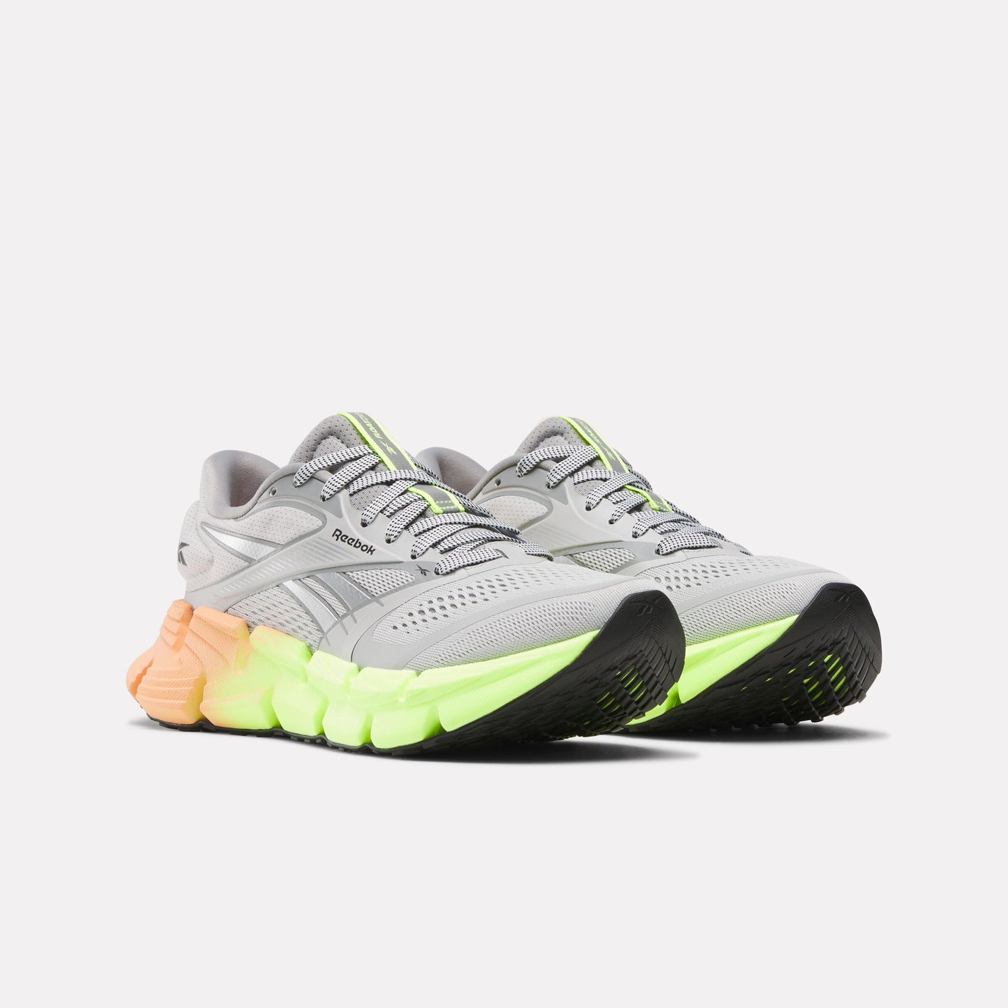 REEBOK FOOTWEAR WOMEN FloatZig 2 Running Shoes GREY/DIGITAL LIME