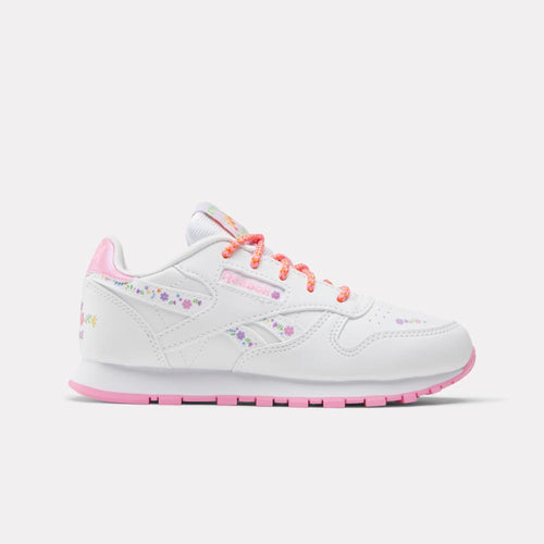 Reebok Footwear Kids Reebok x Dora the Explorer Classic Leather Shoes – Pre-School WHITE/WHITE/PLAYFUL PINK