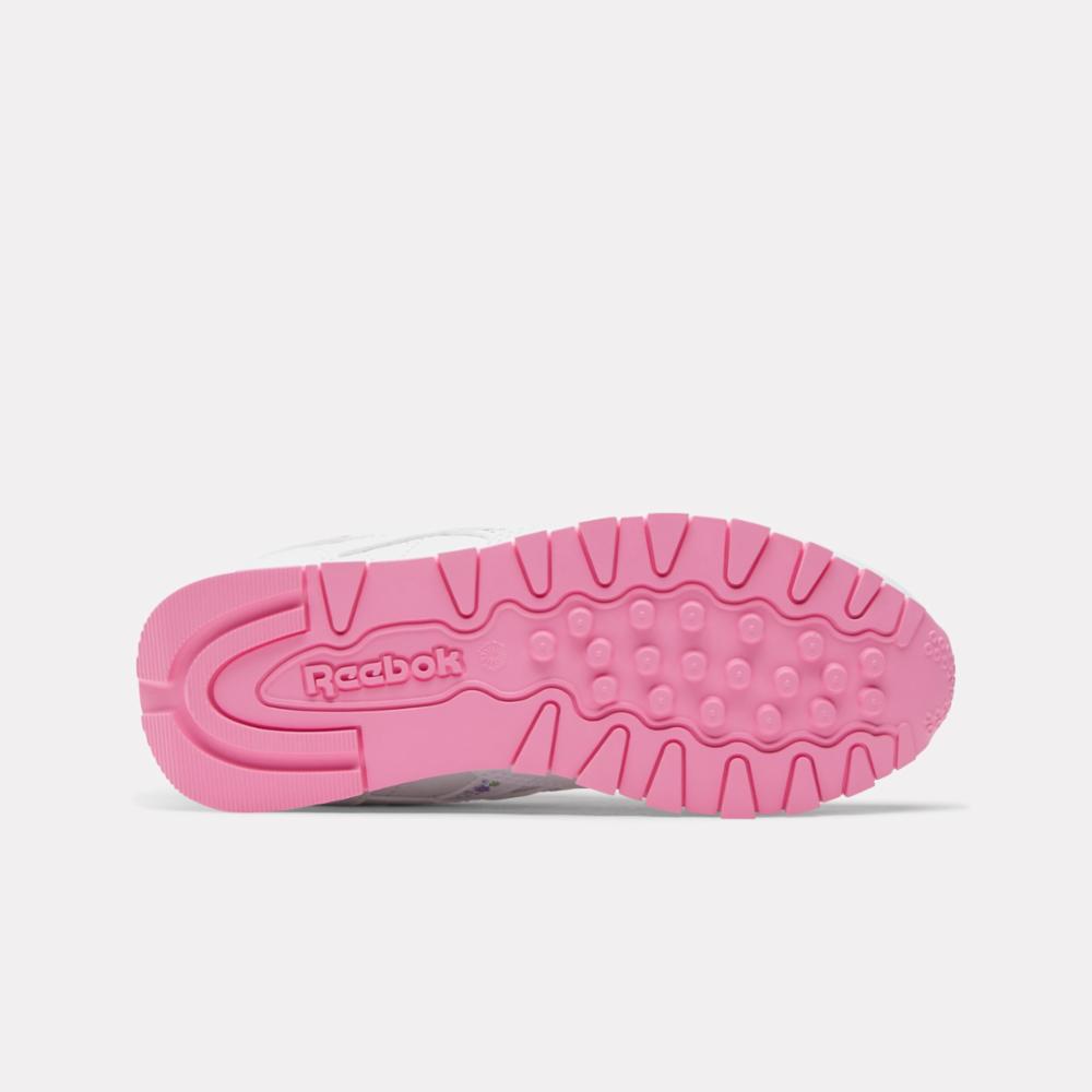 Reebok Footwear Kids Reebok x Dora the Explorer Classic Leather Shoes – Pre-School WHITE/WHITE/PLAYFUL PINK