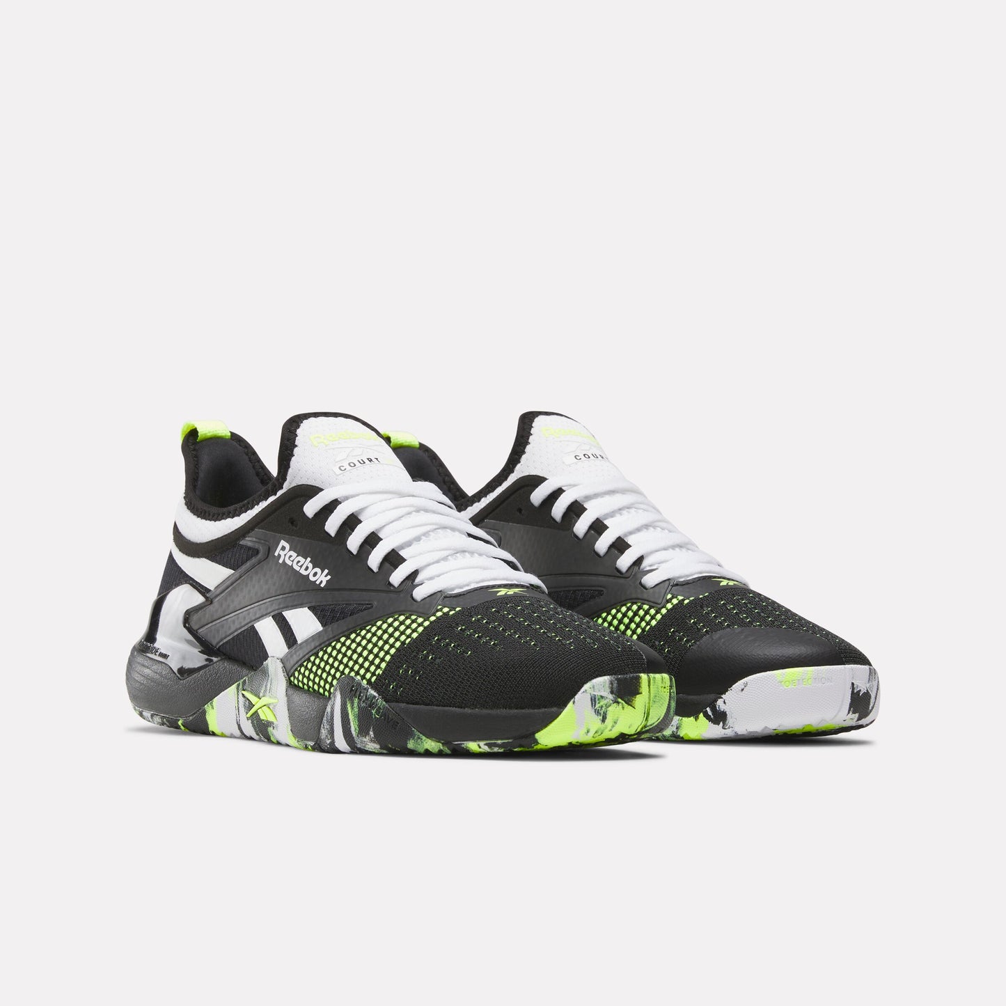REEBOK FOOTWEAR UNISEX NANO COURT UNISEX FTWR WHITE/BLACK/DIGITAL LIME
