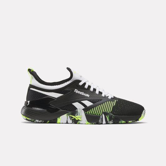 REEBOK FOOTWEAR UNISEX NANO COURT UNISEX FTWR WHITE/BLACK/DIGITAL LIME
