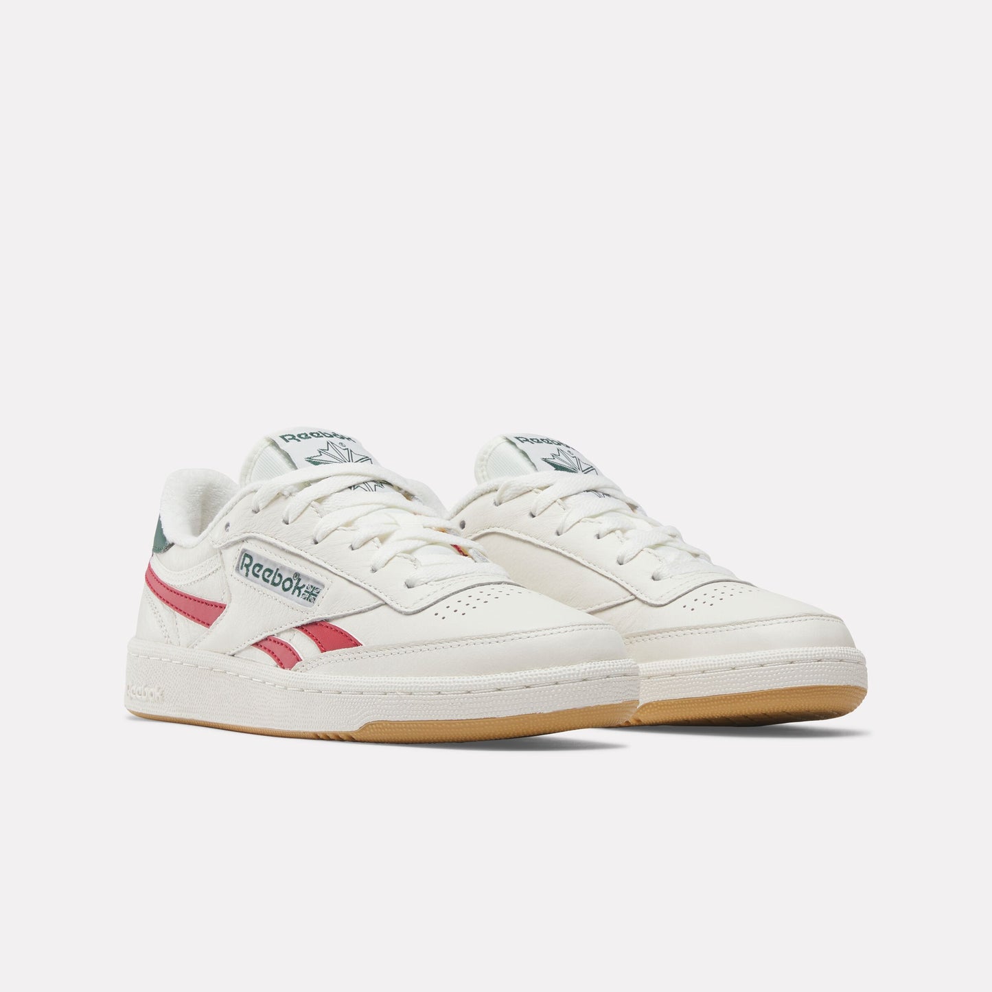 REEBOK FOOTWEAR WOMEN Club C Revenge Shoes CHALK/FLASHRED/DARKGREEN