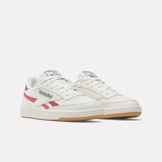 REEBOK FOOTWEAR WOMEN Club C Revenge Shoes CHALK/FLASHRED/DARKGREEN