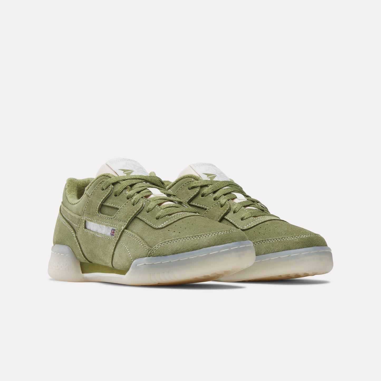 REEBOK FOOTWEAR UNISEX Workout Plus Shoes GRITGREEN/CHALK/ALABASTER