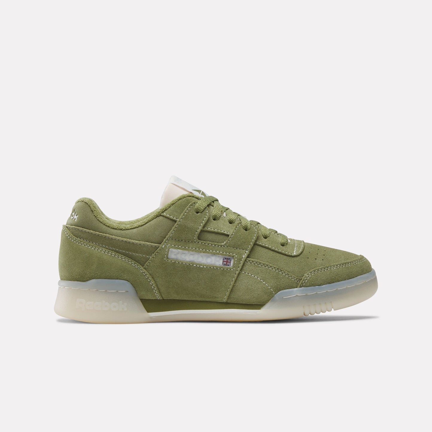 REEBOK FOOTWEAR UNISEX Workout Plus Shoes GRITGREEN/CHALK/ALABASTER