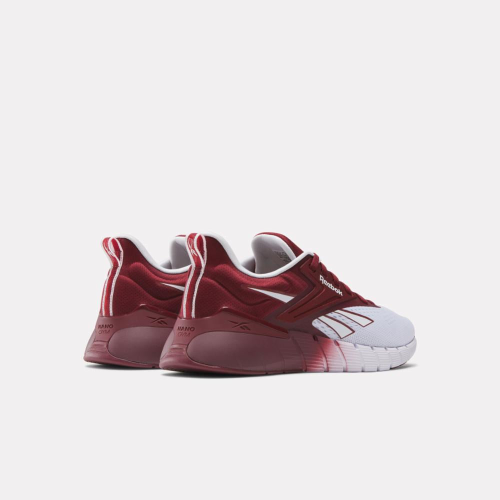 Reebok Footwear Men Nano Gym Training Shoes WHITE/MAROON/MAROON