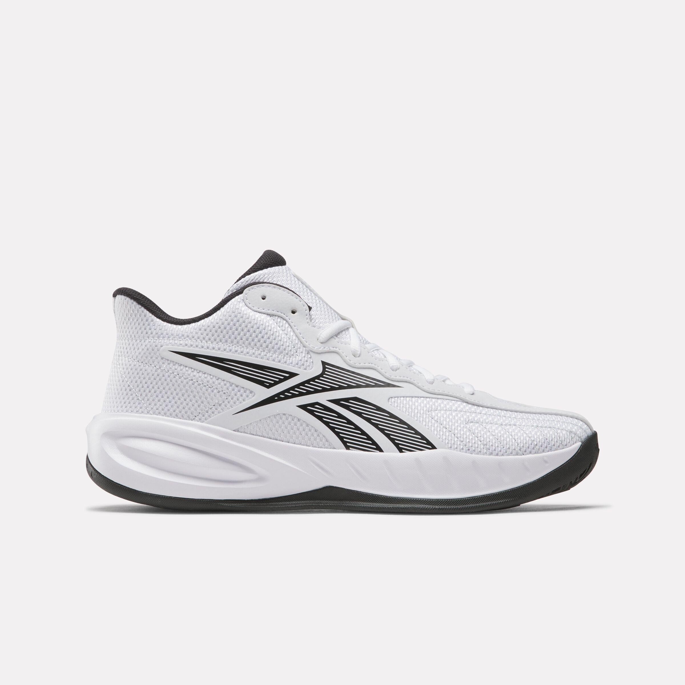 Reebok Footwear Men Press Retro Basketball Shoes WHITE/CORE BLACK/BARE ...