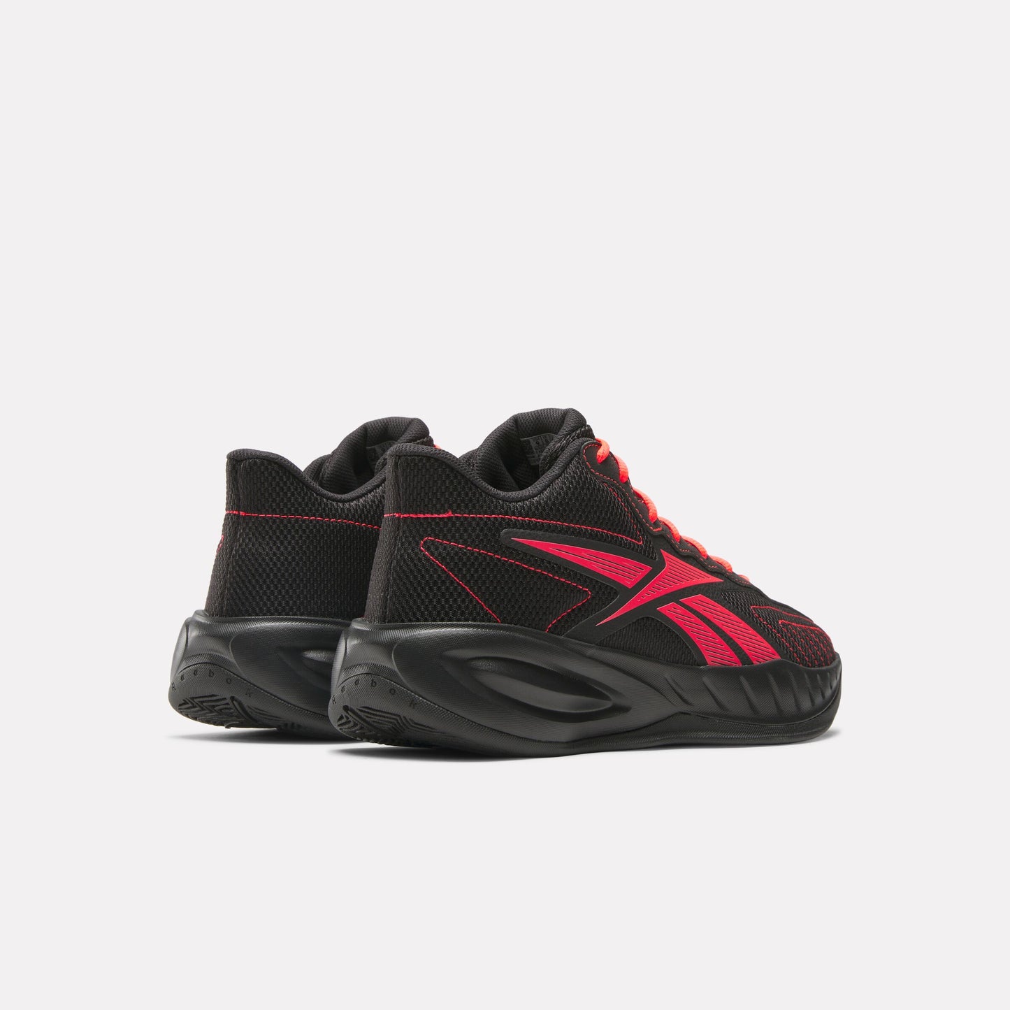 REEBOK FOOTWEAR UNISEX Press Retro Basketball Shoes CORE BLACK/NEON CHERRY/CORE BL