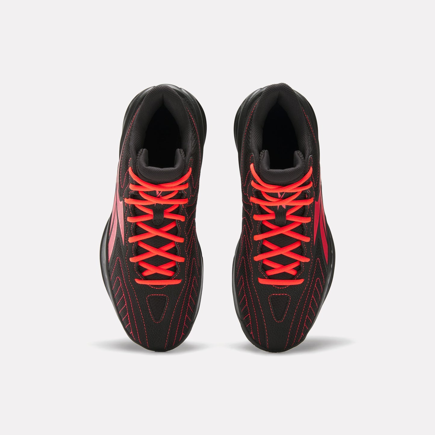 REEBOK FOOTWEAR UNISEX Press Retro Basketball Shoes CORE BLACK/NEON CHERRY/CORE BL