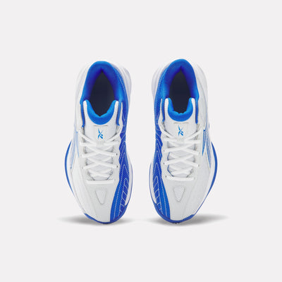 Reebok Footwear Kids Press Basketball Shoes - Grade School MOON/OPTIMUM BLUE/WHITE