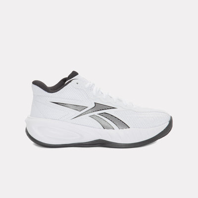 Reebok Footwear Kids Press Basketball Shoes - Grade School WHITE/CORE BLACK/BARELY GREY