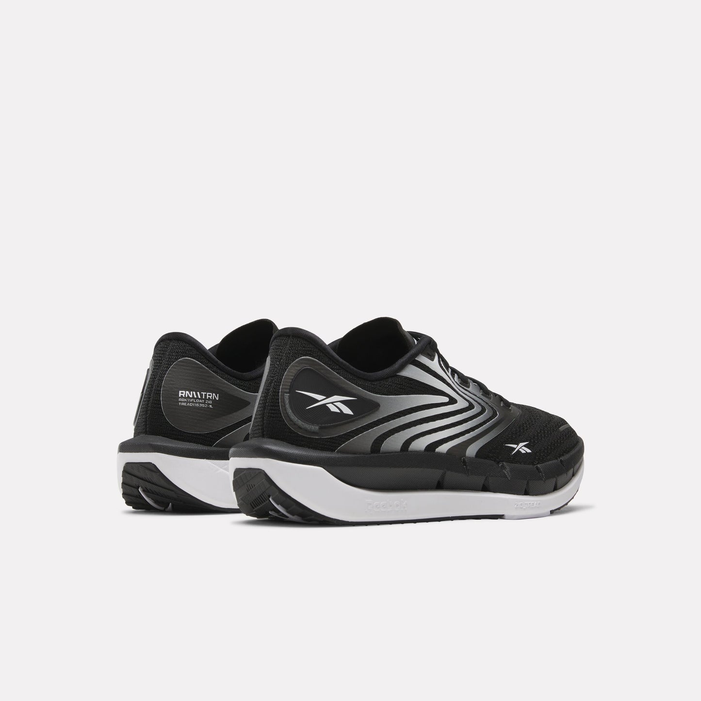 REEBOK FOOTWEAR WOMEN Floatzig Tread Running Shoes BLACK/WHITE/BLACK