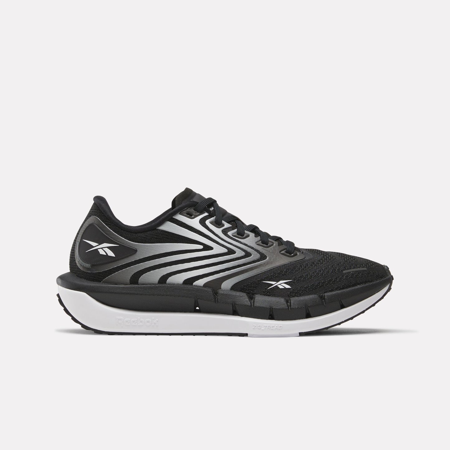 REEBOK FOOTWEAR WOMEN Floatzig Tread Running Shoes BLACK/WHITE/BLACK