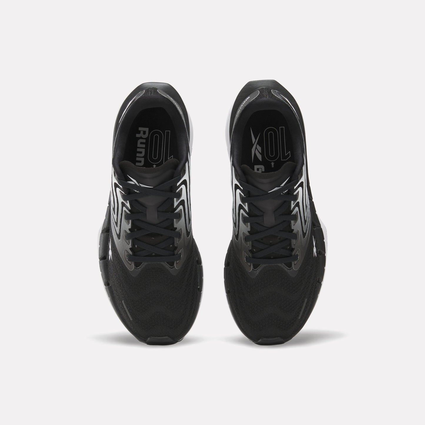 REEBOK FOOTWEAR WOMEN Floatzig Tread Running Shoes BLACK/WHITE/BLACK