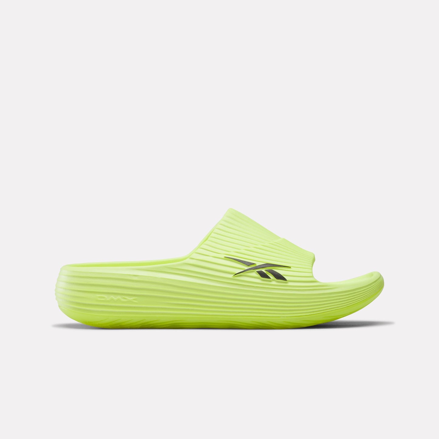 REEBOK FOOTWEAR UNISEX DMX Recovery Slides DIGITAL LIME/BLACK