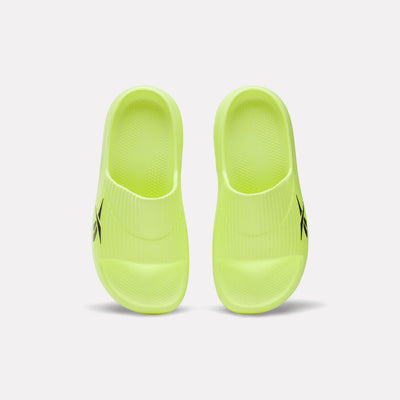 晴✨ REEBOK FOOTWEAR UNISEX DMX Recovery Slides DIGITAL LIME/BLACK