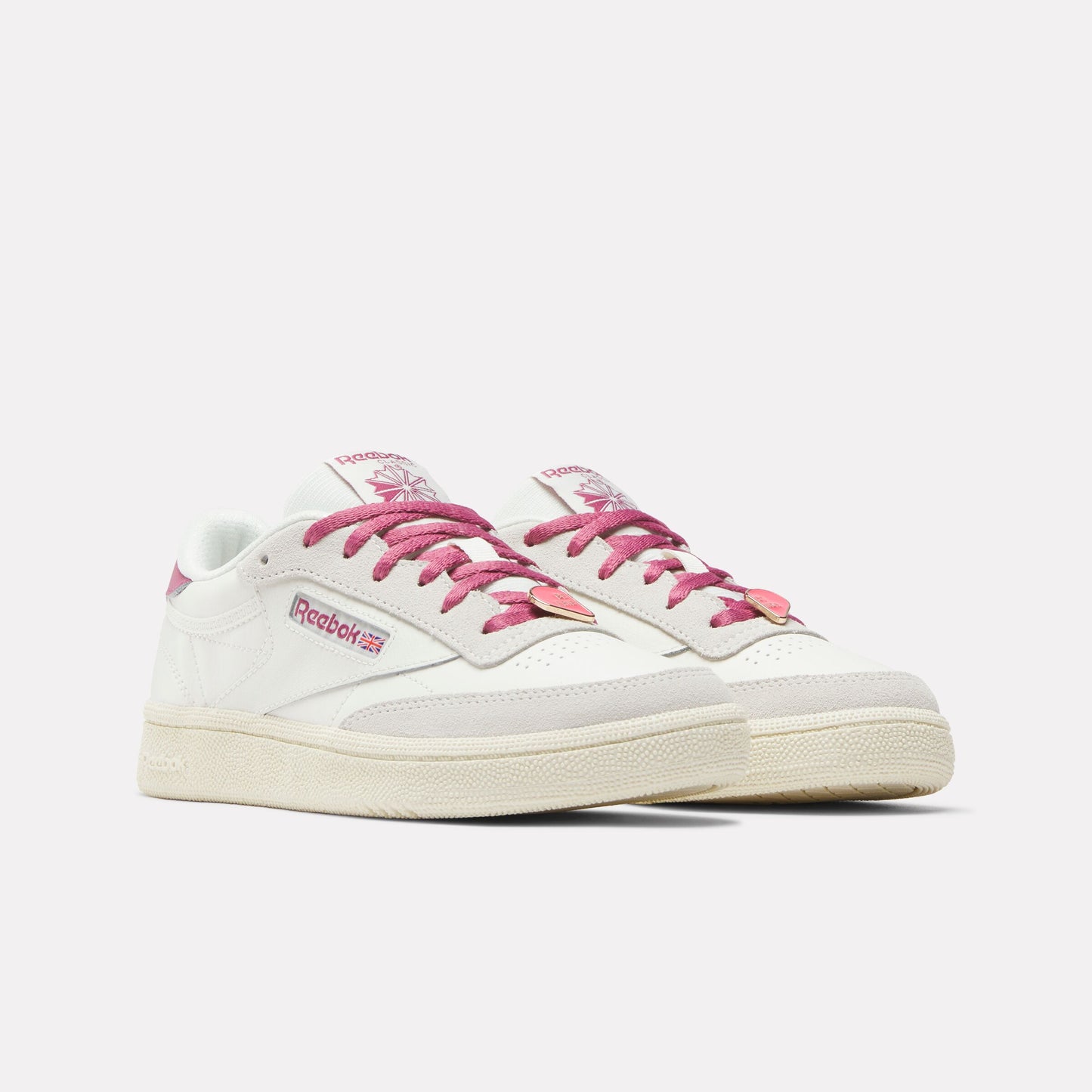 REEBOK FOOTWEAR KIDS Club C Shoes - Grade School CHALK/ STUDIO PINK
