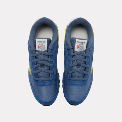 Reebok Footwear Kids Classic AZ Shoes – Grade School SHADOW/BATIK BLUE/SOLAR ACID Y