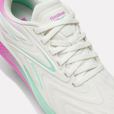Reebok Footwear Women Nano X5 Edge Training Shoes CHALK/VIRTUAL PINK/ATOMIC AQUA