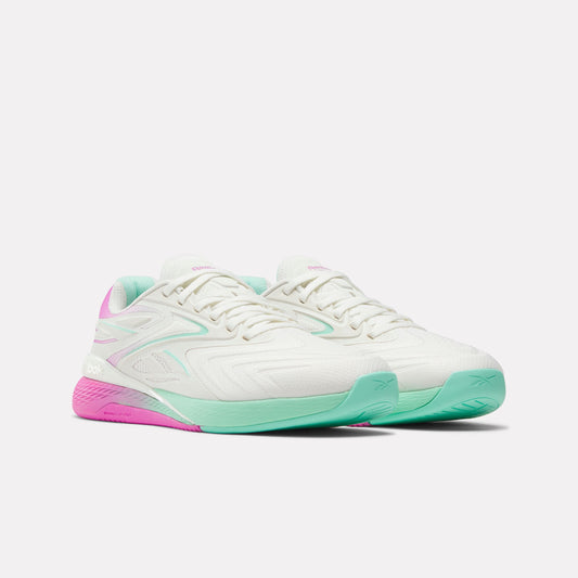 REEBOK FOOTWEAR WOMEN NANO X5 EDGE WOMEN CHALK/VIRTUAL PINK/ATOMIC AQUA