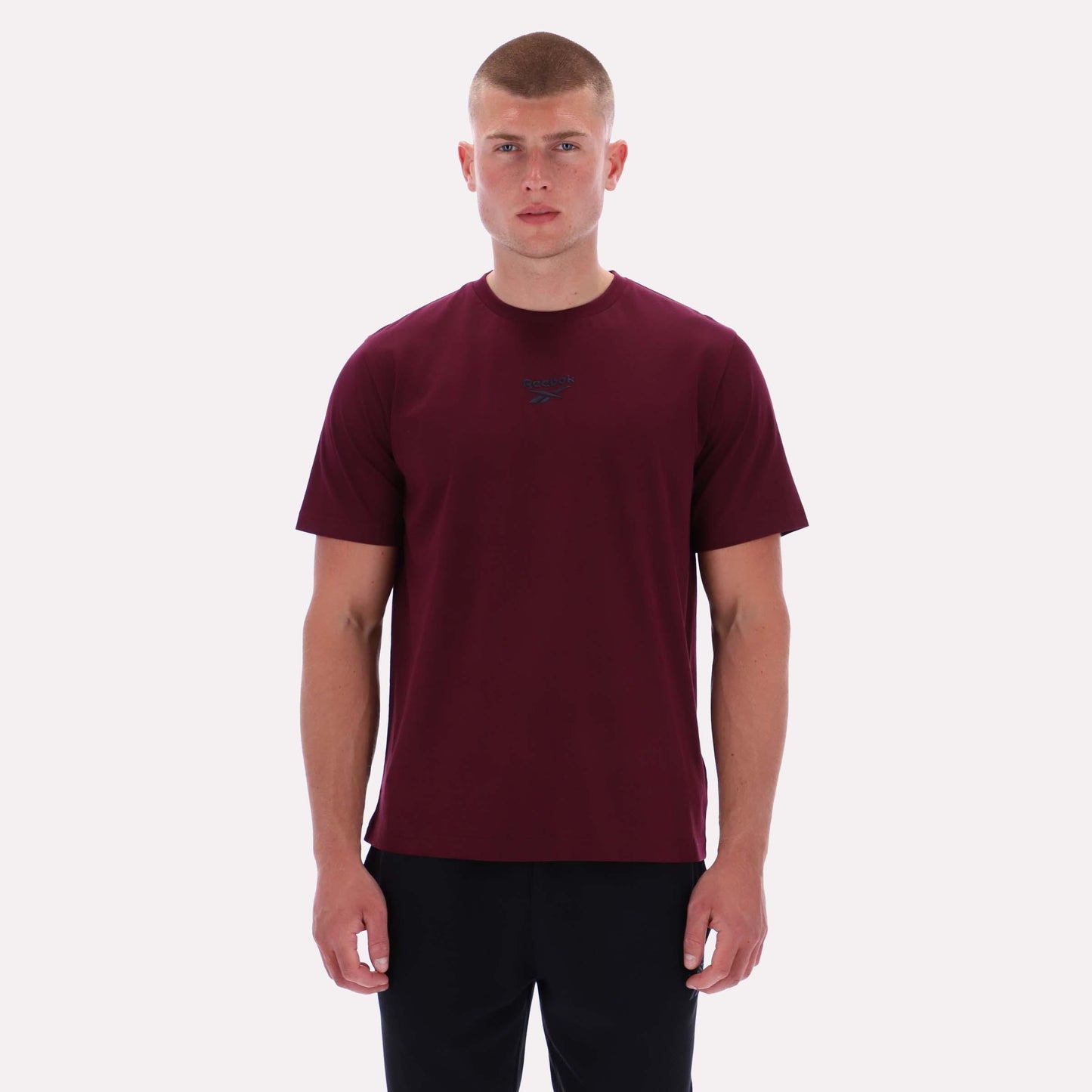 Reebok Apparel Men Core Essentials T-Shirt BLACK CHERRY
