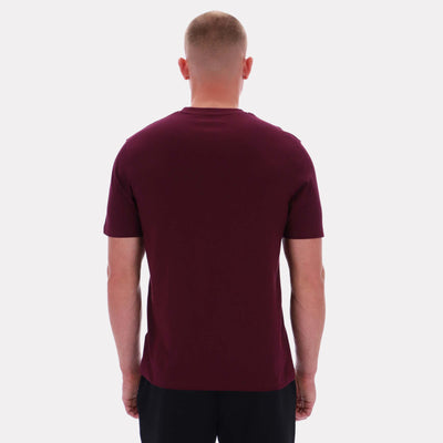Reebok Apparel Men Big Logo Crewneck Short Sleeve Tee BLACK CHERRY