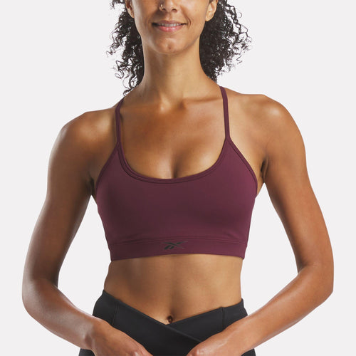 Reebok Apparel Women Core Strappy Bra - Medium Support BLACK CHERRY