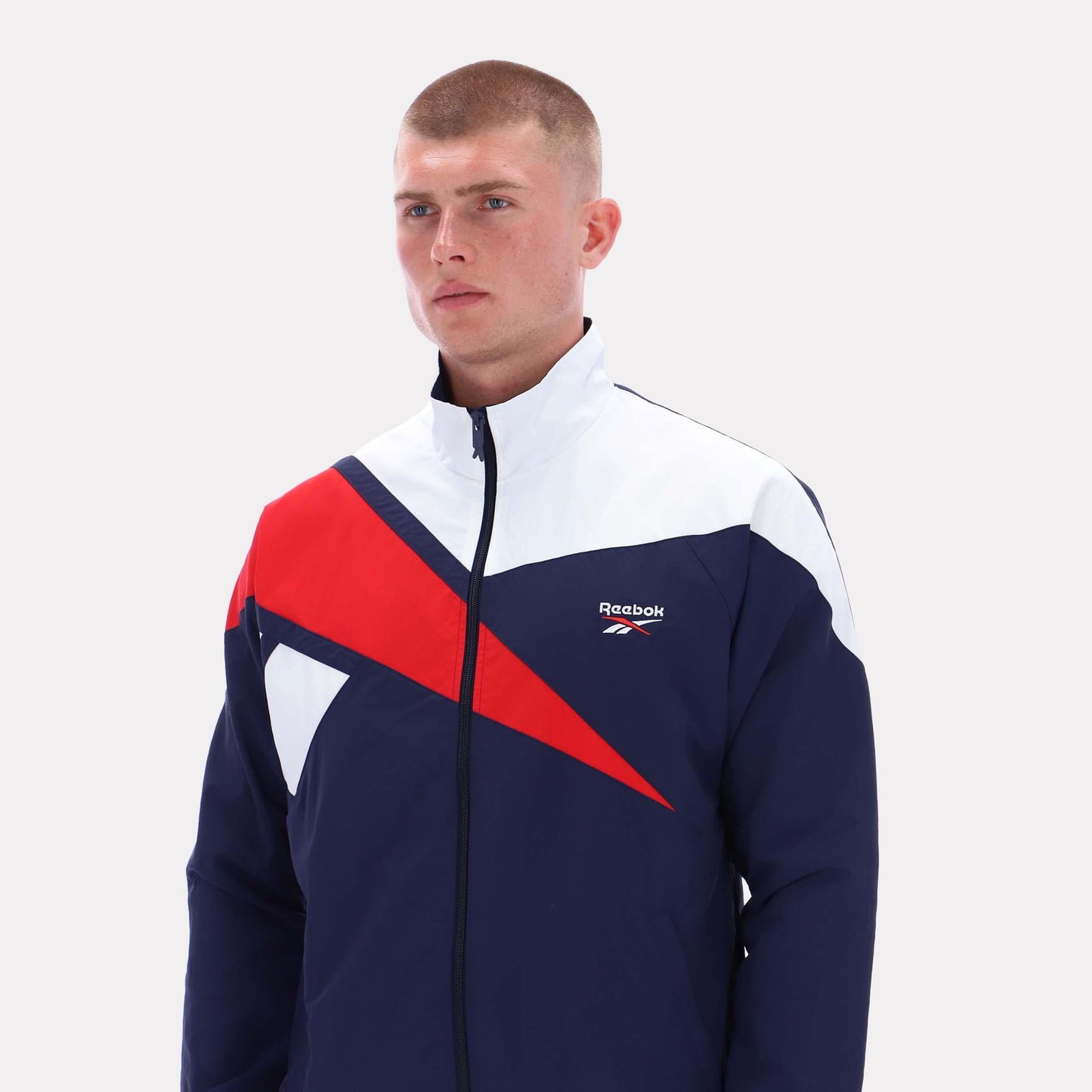 Reebok Apparel Men Classics Vector Track Jacket NAVY/WHITE